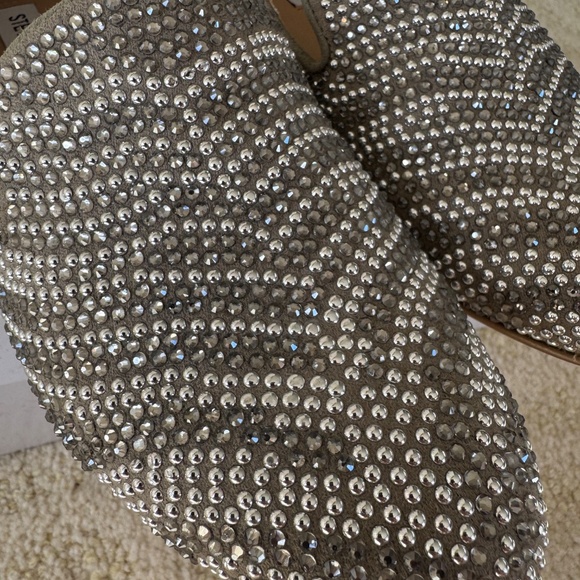 Sparkly Smoker Pewter Mules - Picture 2 of 7